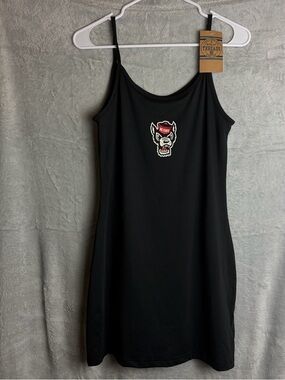 NWT NC State Wolf Pack Black Spaghetti Strap Tank Dress Women's Small New